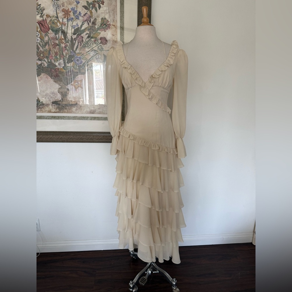 ALB- Cream Ruffle Dress - Picture 3 of 7